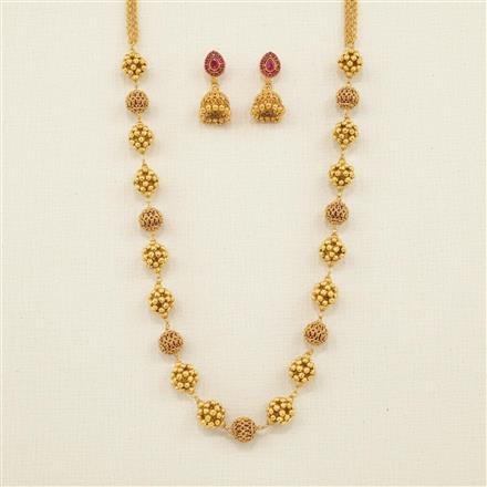 Antique Mala Necklace Set With Gold Plating