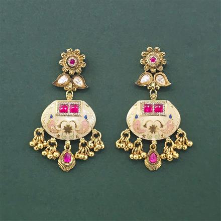 Antique Meenakari Earring With Gold Plating