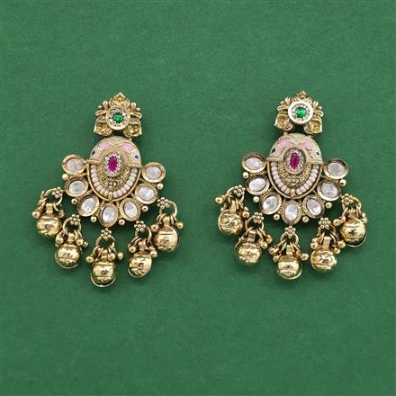 Antique Meenakari Earring With Gold Plating