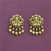 Antique Temple Earring With Matte Gold Plating