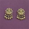 Antique Temple Earring With Matte Gold Plating