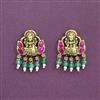 Antique South Indian Earring With Matte Gold Plating