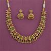 Antique South Indian Necklace Set With Matte Gold Plating