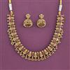 Antique South Indian Necklace Set With Matte Gold Plating