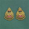 Antique South Indian Earring With Matte Gold Plating