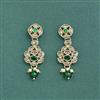 Antique Moti Earring With Mehndi Plating