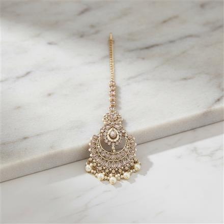 Antique Moti Tikka With Mehndi Plating