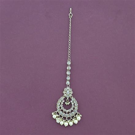 Antique Moti Tikka With Mehndi Plating