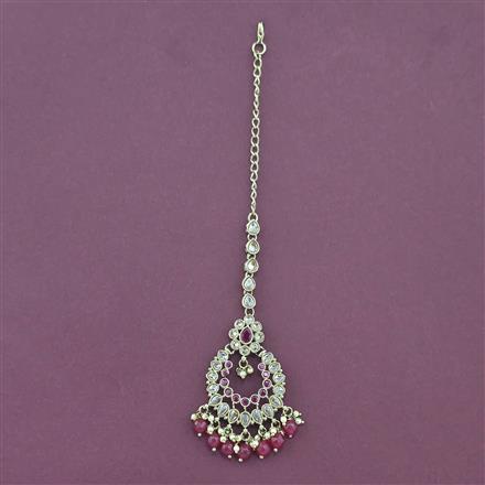 Antique Moti Tikka With Mehndi Plating