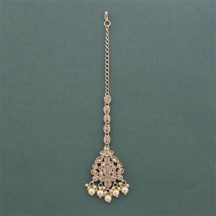 Antique Moti Tikka With Mehndi Plating