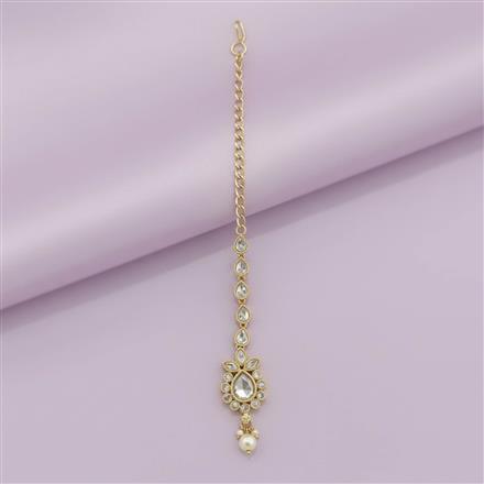 Antique Moti Tikka With Mehndi Plating