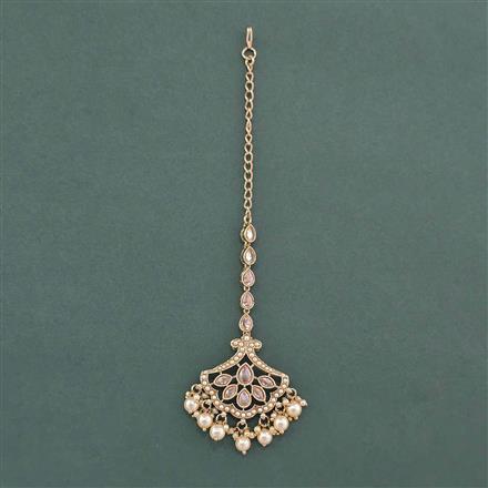 Antique Moti Tikka With Mehndi Plating