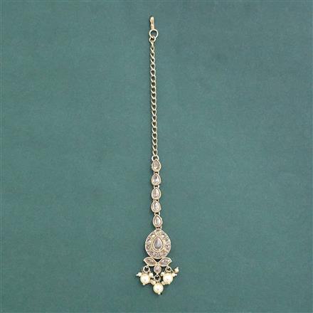 Antique Moti Tikka With Mehndi Plating