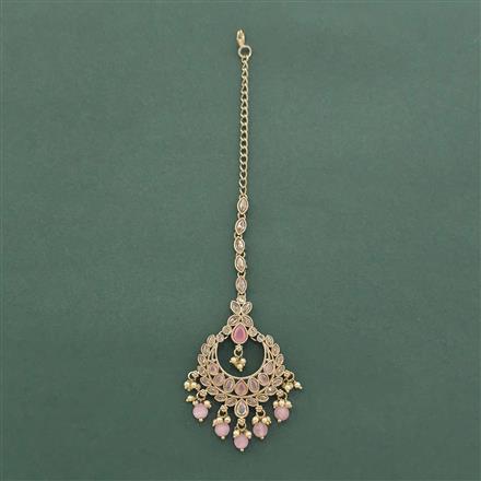 Antique Moti Tikka With Mehndi Plating