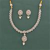 Antique Pearl Necklace Set With Mehndi Plating
