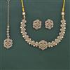 Antique Moti Necklace Set With Mehndi Plating
