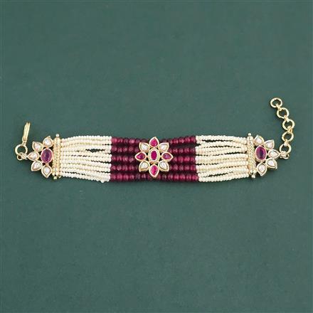 Antique Moti Bracelet With Gold Plating