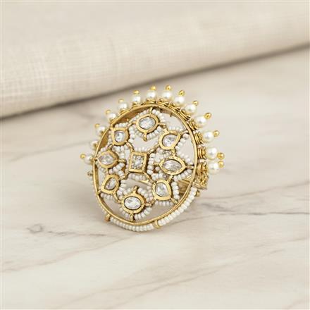 Antique Moti Ring With Gold Plating