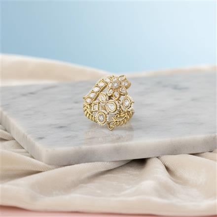 Antique Pearl Ring With Gold Plating