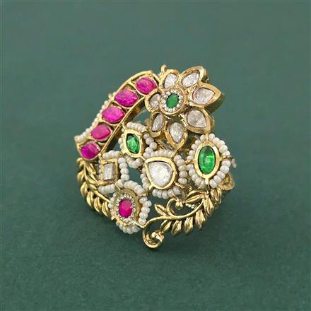Antique Pearl Ring With Gold Plating