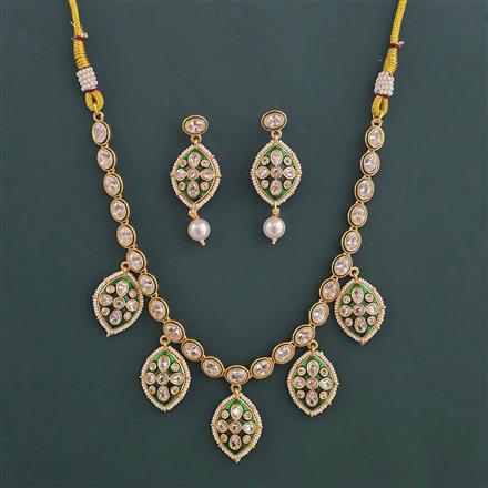 Antique Moti Necklace With Gold Plating