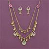 Antique Classic Necklace Set With Matte Gold Plating