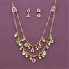 Antique Classic Necklace Set With Matte Gold Plating
