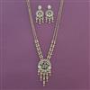 Antique Moti Pendant Set With Matte Gold Plating