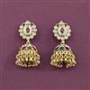 Antique Moti Earring With Matte Gold Plating