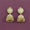 Antique Moti Earring With Matte Gold Plating