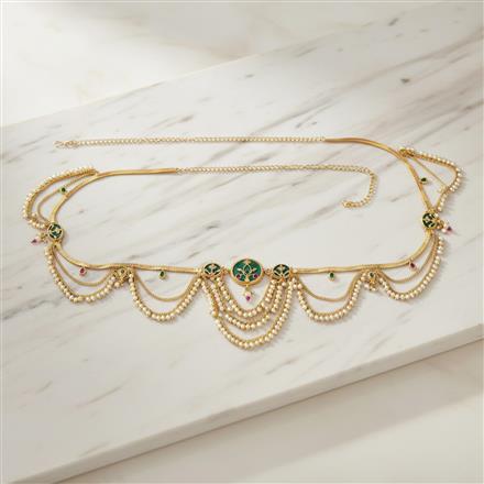 Antique Moti Belt With Gold Plating