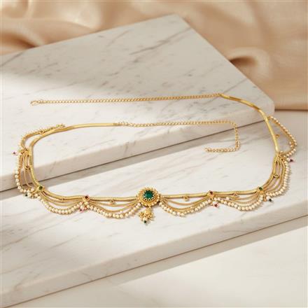 Antique Moti Belt With Gold Plating