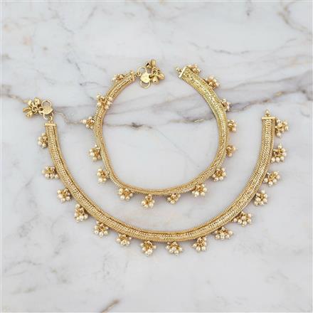 Antique Moti Payal With Gold Plating