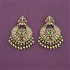 Antique Temple Earring With Matte Gold Plating
