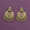 Antique Temple Earring With Matte Gold Plating