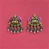 Antique Temple Earring With Matte Gold Plating