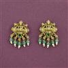 Antique Temple Earring With Matte Gold Plating