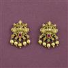 Antique Temple Earring With Matte Gold Plating