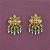Antique Temple Earring With Matte Gold Plating