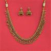 Antique South Indian Necklace Set With Matte Gold Plating