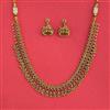 Antique South Indian Necklace Set With Matte Gold Plating