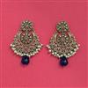 Antique Moti Earring With Mehndi Plating