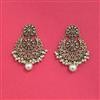 Antique Moti Earring With Mehndi Plating