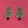 Antique Moti Earring With Mehndi Plating