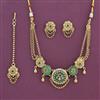 Antique Moti Necklace Set With Matte Gold Plating