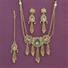 Antique Classic Necklace Set With Matte Gold Plating