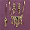 Antique Classic Necklace Set With Matte Gold Plating