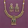 Antique Classic Necklace Set With Matte Gold Plating