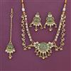 Antique Classic Necklace Set With Matte Gold Plating