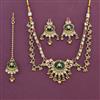 Antique Classic Necklace Set With Matte Gold Plating